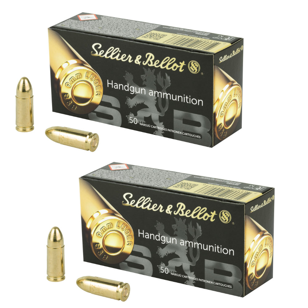 Sellier & Bellot 100rds of 115gr 9mm